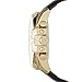 Diesel Mega Chief Stainless Steel and Leather Chronograph Men's Watch, Color: Gold, Black (Model: DZ4344)