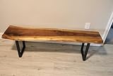large office desk Elegance Live Edge Walnut Bench, Rustic Small Wood Bench for Living Room, Entryway, Hallway, Bedrooms, Dining Rooms, Balconies for the living room, bedroom, dining room, and bal(4 fe