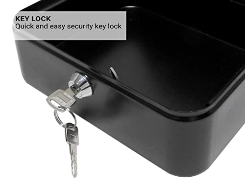 Manhattan MCBK-800 Canadian Brand Compact Petty Cash Box, 6.0" x 4.6" x 3.1", with Removable Tray and Security Key Lock by ROYAL SOVEREIGN - Image 3