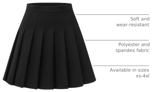 Image of Shestellar Women Pleated Mini Skirt, High Waisted A-Line Skirt with Elastic Waist for Casual Wear