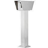 ledino led strahler 80w spritzwassergeschützt Ledino Außensteckdose Edelstahl Energieverteiler 2-Fach Steckdose Stromverteiler Silber, Klappdeckel, IP44, LxBxH 21x10x52 cm