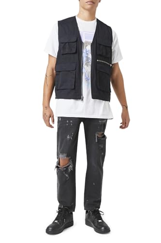 Jean slim-fit homme Forever 21 pantalon décontracté usé gray