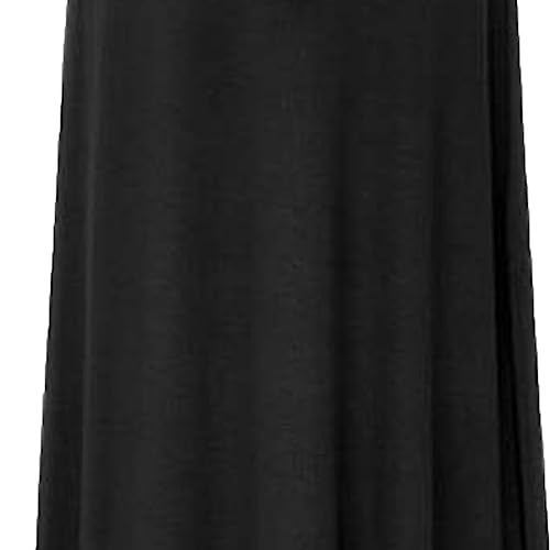 Generic Women's Stylish Comfy Fold-Over Flare Maxi Skirt Beach Long Maxi Skirt Ruched Split High Waist Bodycon Skirt3
