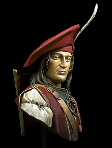 Figura de resina sin pintar y sin montar Venetian Admiral Bust 1:10 miniatura 2