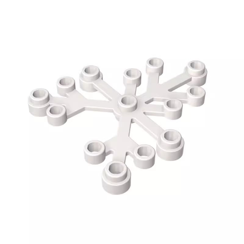 2417 Ornaments Plant, Leaves 6x5 50 Pieces GDS-1437 Compatible with Lego Building Blocks Color:White