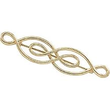 Diamond2Deal 14K Yellow Gold Brooch pin Length54 mm,Width13 mm