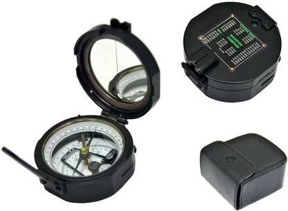 ROYAL ANTIQUE GALLERY Brass Geological Brunton Compass | Navigation and Transit Pocket Compass (Black)-image-0