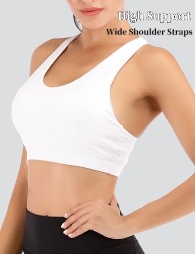 Sports Bra for Women, High Support Criss-Cross Back Padded Strappy Push up Sports Bras with Removable Cups Workout Yoga Top2