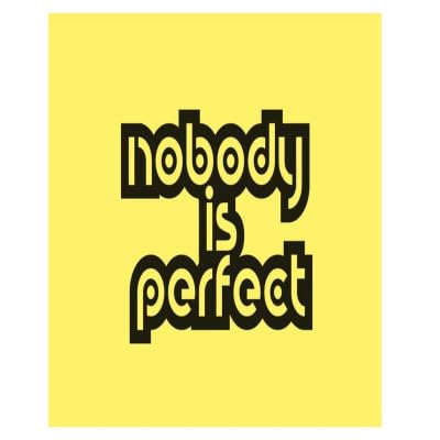 NOBODY IS PERFECT