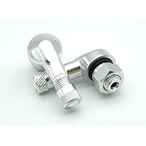 Motorbike Aluminium Angle Valve Silver 8.3 mm Angle Valve Valves Cover