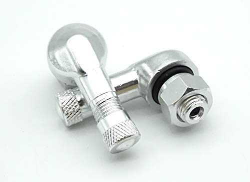 2x Motorrad Alu Winkelventil Silber 8,3mm Ventile Eckventil Ventil