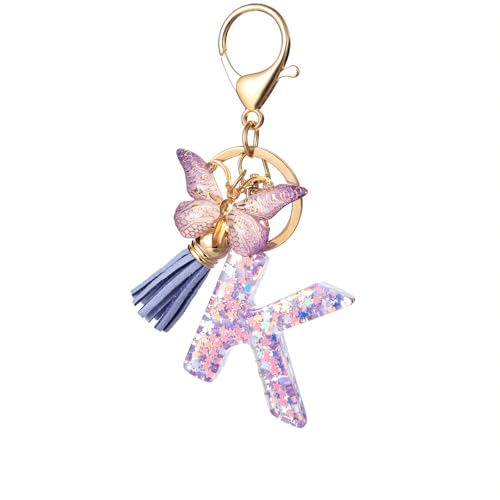 �C�j�V���������L�[�z���_�[ ���f�B�[�X �K�[���Y �p�[�v�� �s���N �L�[�`�F�[�� �o�^�t���C�p�[�X�`���[�� �n���h�o�b�O�p ���킢���^�b�Z���L�[�z���_�[, �p�[�v��, sparkle letter keychain