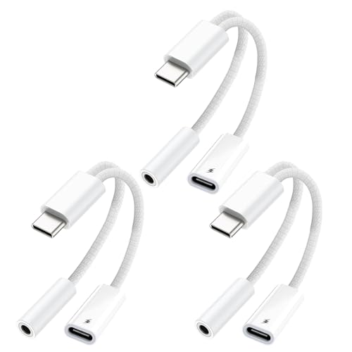 Adaptateur USB C vers audio 3.5 mm anti-coupure pour charger et utiliser un casque sur Galaxy