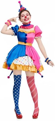 Cosplay.fm Women Clown Costume Carnival Color Circus Clown Outfit...