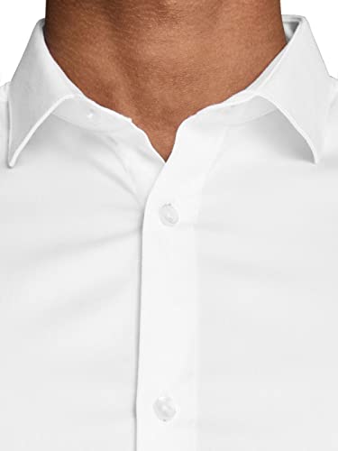 Jack & Jones Homme Jjprparma Shirt L/S Noos Chemise habill e, Blanc, M EU - Image 5
