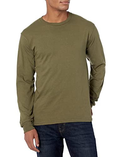 Soffe Mens Long-Sleeve Cotton T-Shirt Athletic T Shirts, Olive Drab Green, X-Large Us #TOP3