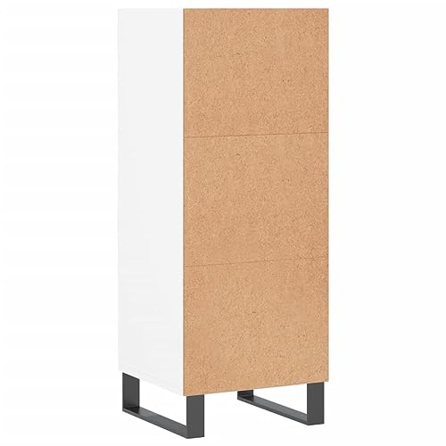 Armario moderno blanco de madera con herrajes metálicos estables duraderos 8