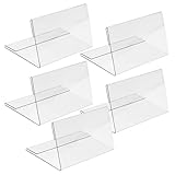 MAGICLULU 5 Stück Teiliges Acryl Display Doppelseitige Transparente Namensschilder Robuste Bruchsichere Tischaufsteller für Konferenzen Verkaufsstellen Restaurants Vielseitige Aufsteller