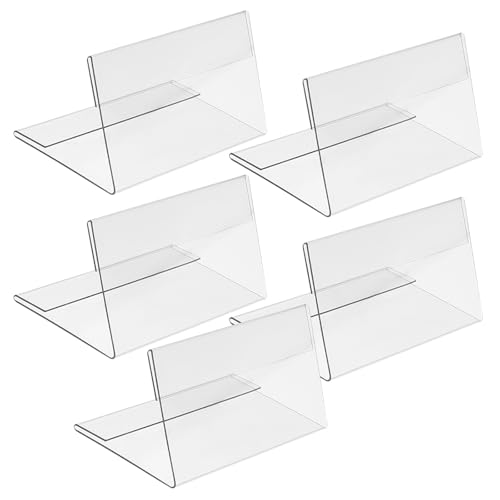 Soportes de acrílico portátiles de 200x100mm para carteles de buffet