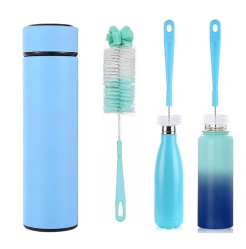 Image of Stainless Steel Smart Water Bottle with LED Temperature Display Double Wall Insulated Leak-Proof Flask Keeps Drinks Hot /Cold for 24 Hour (500ml) (Blue)