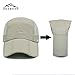ELLEWIN Men's Baseball Cap UPF50 Hat W/Foldable Long Large Bill,One Size,Khaki