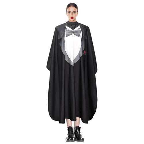 Capa Impermeable Grande para Corte de Pelo con Cierre de Broche miniatura 6