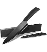 YUSOTAN Ceramic Chef Knife-8" Ceramic Kitchen Knife with Sharp Ceramic Blade,with Cover and Gift ...