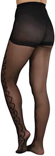 Image of ToBeInStyle Women's Elegant Floral Lace Inspired Spandex Net Full Length Tights