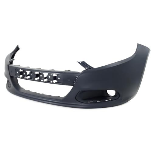 Image of FitParts Compatible with Dodge Dart 2013-2016 Front Bumper Cover | Primed, With Fog Light Holes, Ready to Paint, OEM 1TS71TZZA, CH1000A09