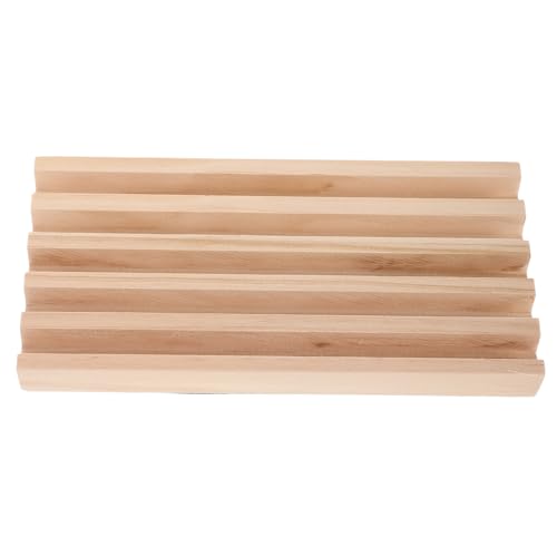 Base de madera para dominó y soporte para fichas 20x10x2 cm