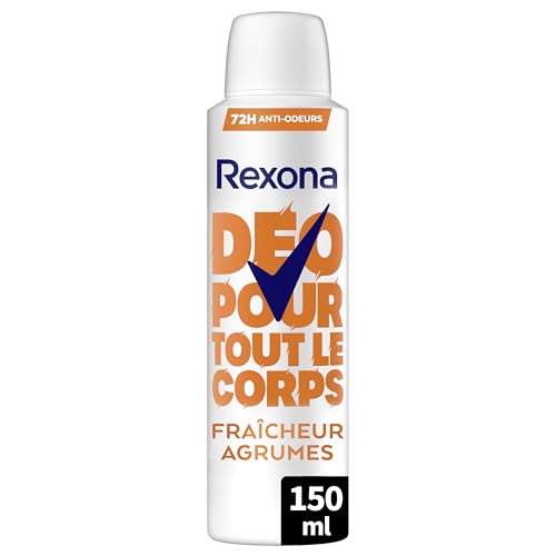 Rexona - Déodorant pour Tout le Corps - Spray - 72h de Protection - Fraîcheur Agrumes - 150ml
