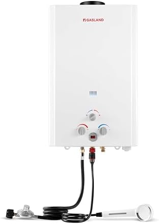 GASLAND 5.28 GPM Outdoor Tankless Liquid Propane Water Heater 20L, High Efficiency On Demand Hot Water Heater for Large Group, Off Grid, Mobile Home, Outdoor Kitchen, BE528