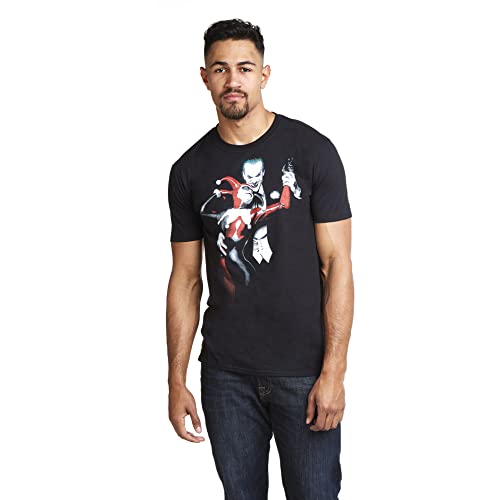DC Comics T-Shirt Joker et Harley pour Homme, Noir, M UK
