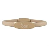 U Can - Aro de Pilates con Asas Acolchadas | Anillo de Resistencia para Yoga y Pilates | Ideal para Tonificar Muslos, Brazos y Abdomen | Equipo Portátil y Ligero para Entrenamiento Completo (Nude)