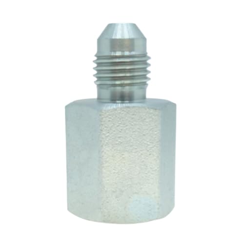 Image of 1 Piece 1 /4 inch (7 /16-20) Male JIC X 1 /4 inch Female NPTF, 37 Flare to Pipe Adapter Hydraulic