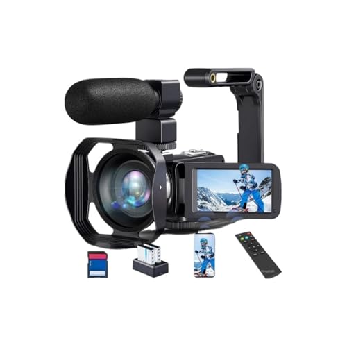 YVAAASIYC Videocámara Profesional con Sensor CMOS 4K UHD, Enfoque automático de Doble píxel, Zoom óptico 15x y Digital 600x for imágenes Video