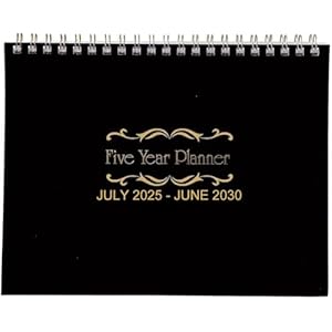 5 Year Calendar Planner (Black, 11 * 8.5″ July 2025-June 2030)