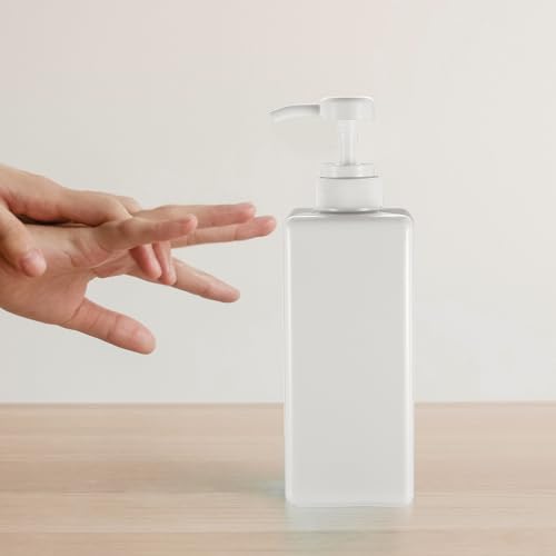 2 Stück 650 ml Seifenspender Flaschen, Shampoo Conditioner Duschgel Spender, Kunststoff Spülmittelspender Pumpspender Dusche, Spenderflasche für Lotion und Duschgel Flasche Küche Badezimmer, Weiß