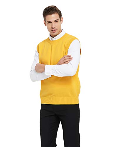 TopTie Men's Business Sweater Vest Cotton Jumper Top3