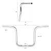 Green-L 1 1/4 Ape Hanger 14 Rise Handlebars Fit for Harley Sportster XL883 XL1200 Softail FLST FXST Custom Motorcycle 1.25 Handle Bar