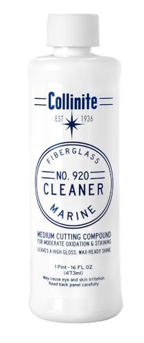 Collinite No. 920 Fiberglass Cleaner 473ml - Pre-detergente per gel coat, vernice e plastica, rimuove ossidazione, macchie e residui + guanti in nitrile Fiwiko