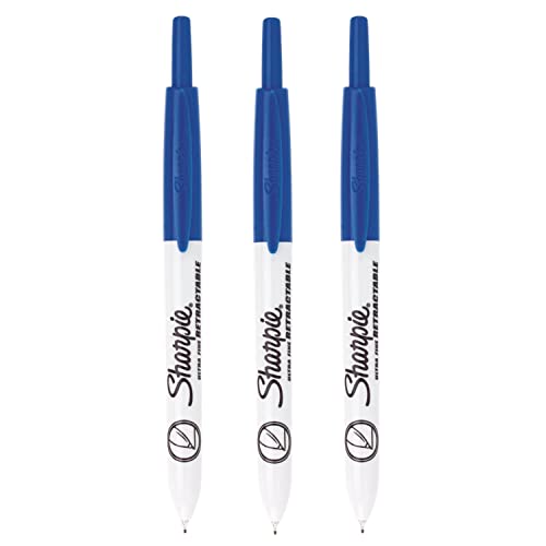 Amazon | Sharpieノック式極細ペン先油性マーカー 3本パック