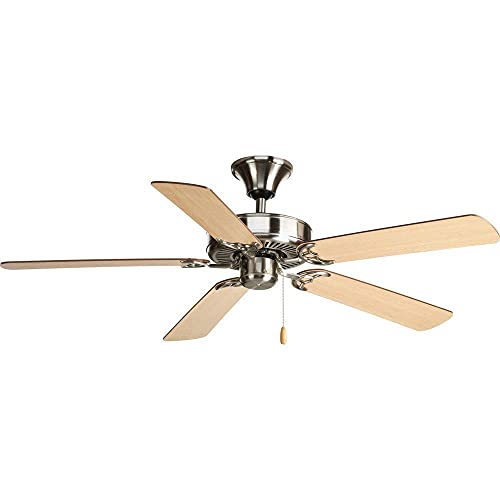 Progress Lighting AirPro Ceiling Fan, Transitional Style Indoor 52 Inch Ceiling Fan Without Light, Reversible Blades, 3-Speed Motor, Brushed Nickel Finish (P2501-09) by Progress Lighting - Image 6