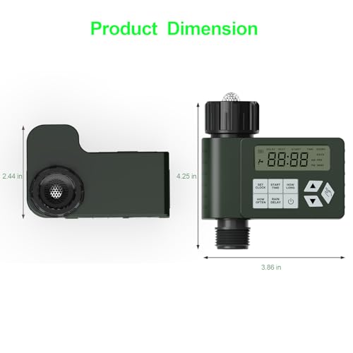 Hose Faucet Water Timer for Outdoor Garden, Ortis Programmable Sprinkler Timer with Rain Delay/Manual/Automatic Mode, IP67 Leak-Proof Design for Lawn Yard, 1 Outlet