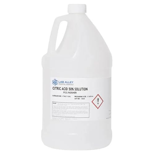 Citric Acid 50% Solution, FCC/Food Grade, Kosher, 1 Gallon