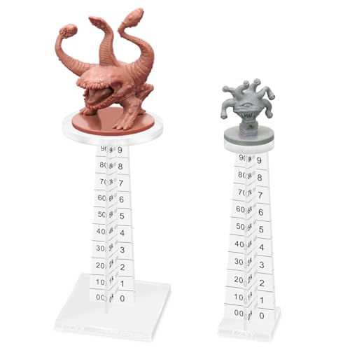 DND Flying Miniatures Combat Riser (Set of 2) Acrylic Laser Cut Flight Stand Terrain from 0 to 9999 ft Perfect for Dungeons and Dragons, Wargames, D&D and Tabletop RPG