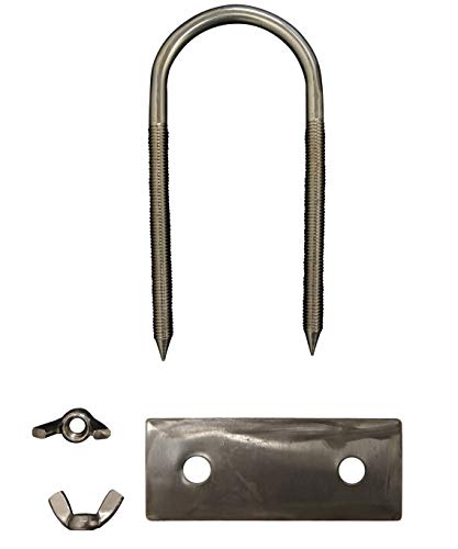 SpitJack Stainless Rotisserie Fork U-Bolt, 7.5 Inches Long Meat Trussing Accessories. 2 Inch Wide Spit Rod Capacity. Rotisserie Parts for Whole BBQ Pig, Hog, and Lamb up to 150 lbs. (2 Pack) - Thumbnail 4