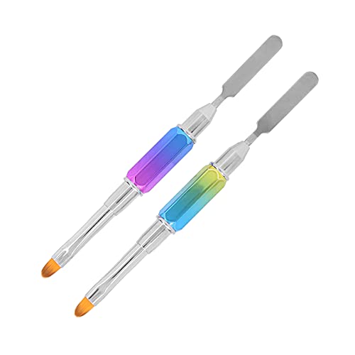 Ferramenta de unhas de gel, escova de gel de manicure de aço inoxidável e seletor para salões de unh