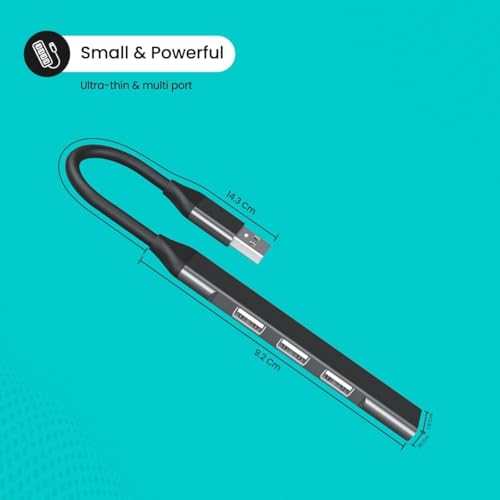 Image of NISHTECH USB Hub (4-in-1), Multiport Adapter with 1 x USB 3.0 & 3 x USB 2.0 ports, up to 5 Gbps High Speed Data Transfer for Laptop /PC (Multicolor)