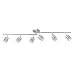 Globe Electric 59355 Kearney 6-Light Foldable Track Lighting, Brushed Nickel Finish, White Glass Shades, Bulbs Included